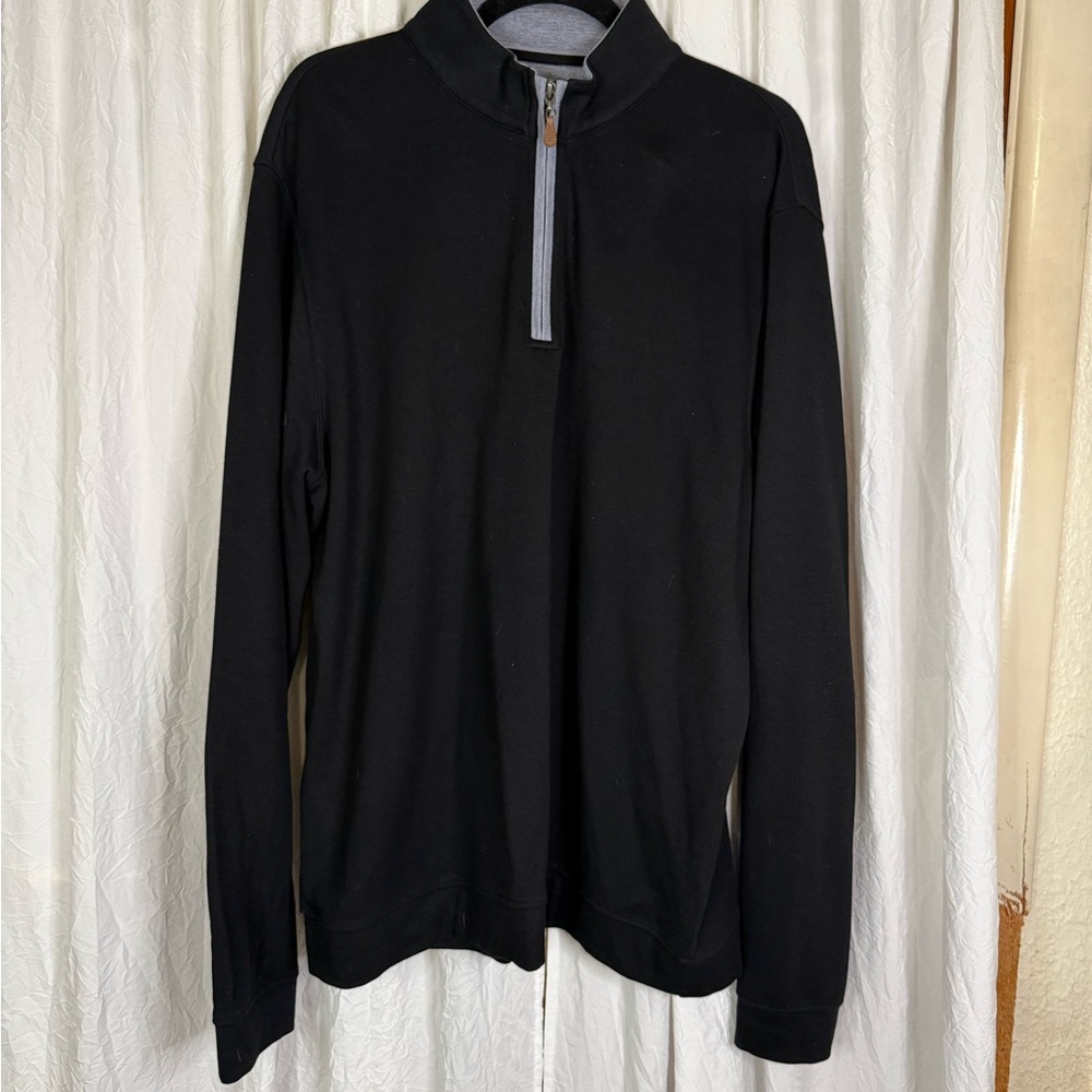 johnnie-O Black Zip-Up Sweater